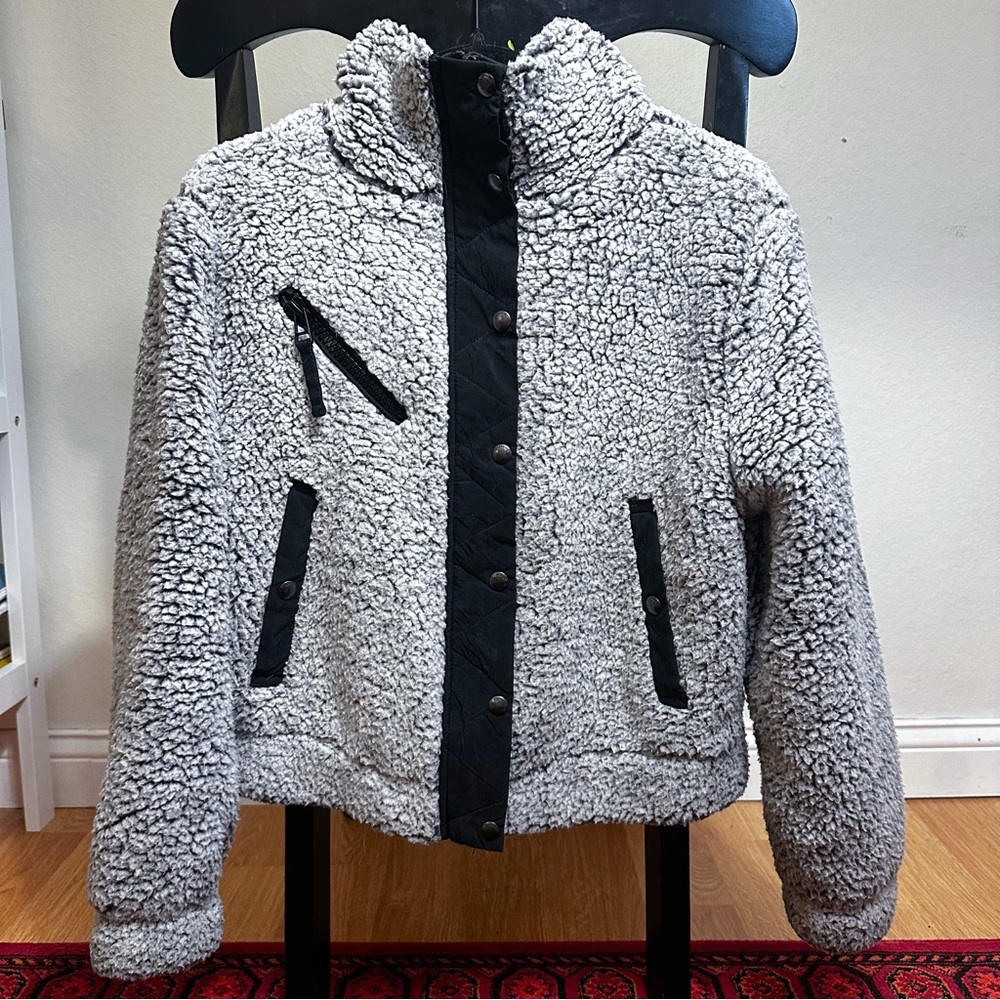 Blank NYC Black and Gray Teddy Jacket